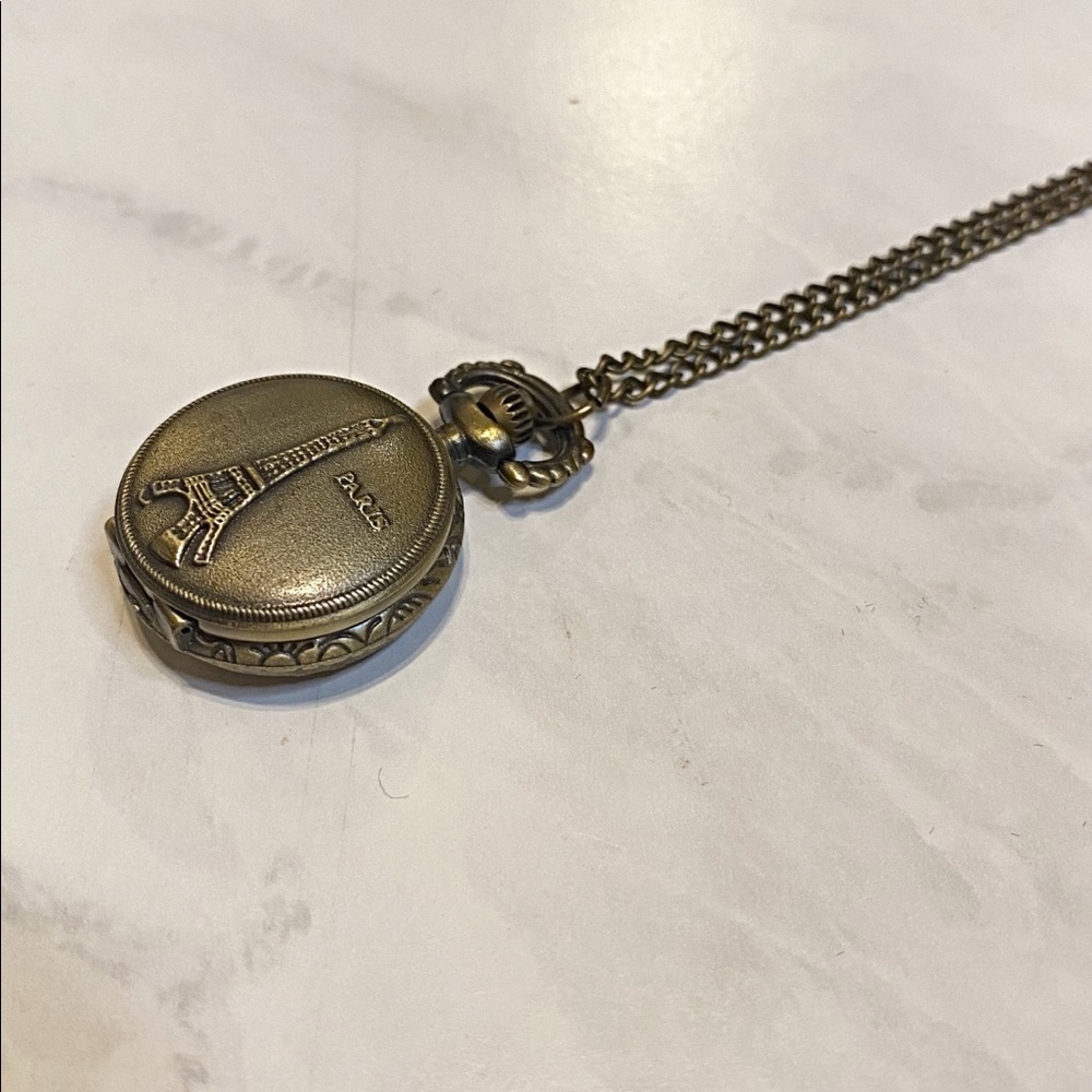 Eiffel Tower Watch Necklace